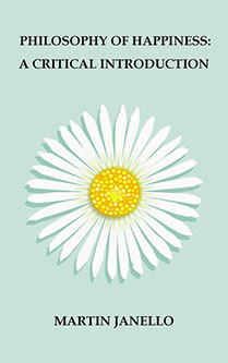 Light blue background, black writing, graphic of large, centered, white daisy flower.