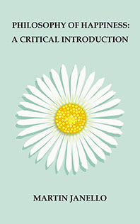 Light blue background, black writing, large graphic of centered white daisy flower.