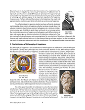 Copy of page 4 of "Philosophy of Happiness: A Critical Introduction," a 60-page article by Martin Janello.